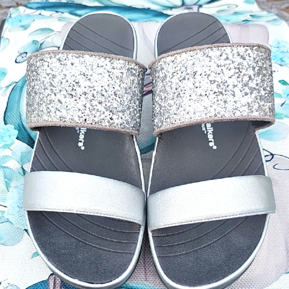 Cloudwalkers Silver Glitter Sandals